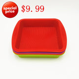 26.5*24.5*5CM 190G Big and Beautiful Square Quadrate Shape 3D Silicone Cake Mold