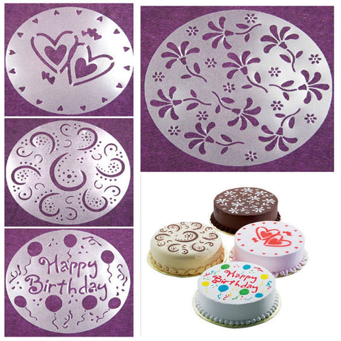 Eco Friendly High Quality 4 Styles Flower Heart Spray Stencils