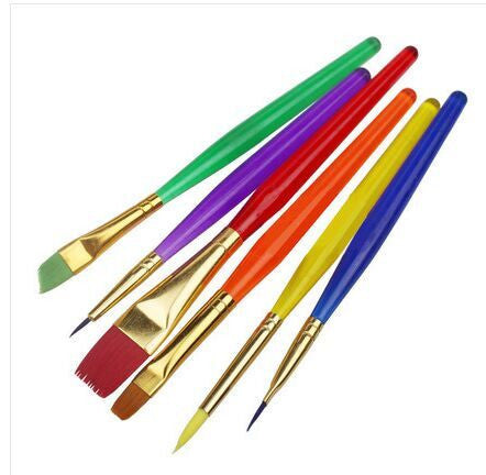 6pcs Colorful Fondant Cake Brush Decorating Painting Tool