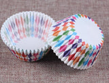 100pcs/set rainbow cupcake paper liners Muffin Cases