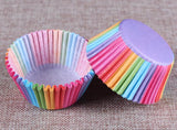 100pcs/set rainbow cupcake paper liners Muffin Cases