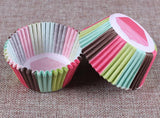 100pcs/set rainbow cupcake paper liners Muffin Cases