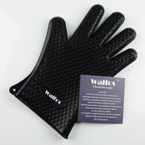 WALFOS 1 pc food grade Heat Resistant thick Silicone Kitchen barbecue oven Cooking glove BBQ Grill Glove Oven Mitt Baking glove