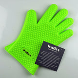 WALFOS 1 pc food grade Heat Resistant thick Silicone Kitchen barbecue oven Cooking glove BBQ Grill Glove Oven Mitt Baking glove