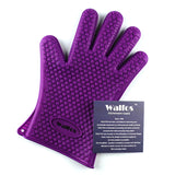 WALFOS 1 pc food grade Heat Resistant thick Silicone Kitchen barbecue oven Cooking glove BBQ Grill Glove Oven Mitt Baking glove