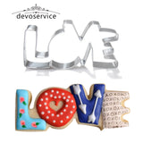 Love Letter Stainless Steel Cookie Cutter Biscuit Molds Pastry Fondant Cake Sugarcraft Decoration