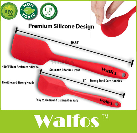 WALFOS  food grade Non Stick butter cooking silicone spatula set