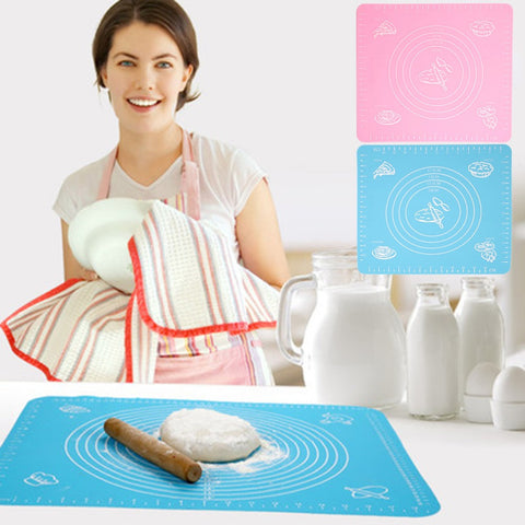 Fashion Silicone Cake Dough Pastry Fondant Rolling Cutting Mat