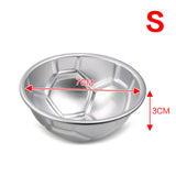 2 Pcs 3D Football Shape  Aluminum Ball Sphere Non-toxic Cake Pan Mold Kitchen Baking Tools 7cm