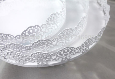 3 pcs/set cake stand wedding decoration cake plate lace