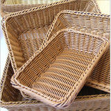 Rattan Rectangular Storage Baskets Fruit Basket Bread Basket