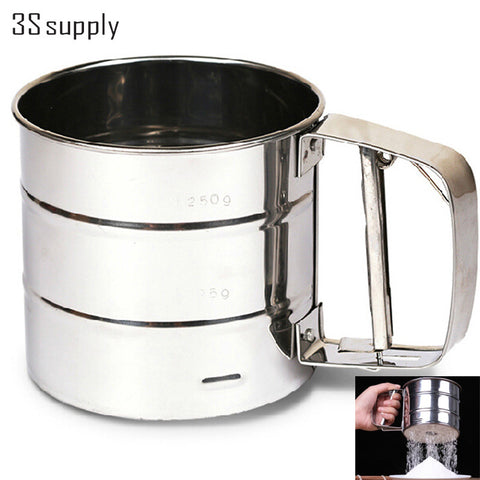 Brand New Stainless Steel Sieve Cup Powder Flour Mesh Sieve