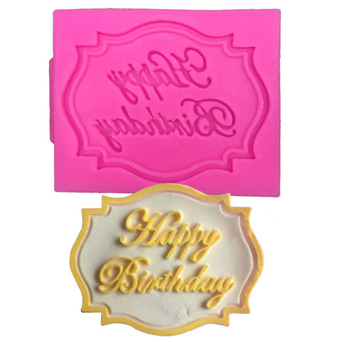 Happy Birthday silicone mold chocolate fondant cake decoration