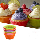 12Pcs Cupcake Liners Mold Round Shape Silicone Muffin Cases Cake Cupcake Liner